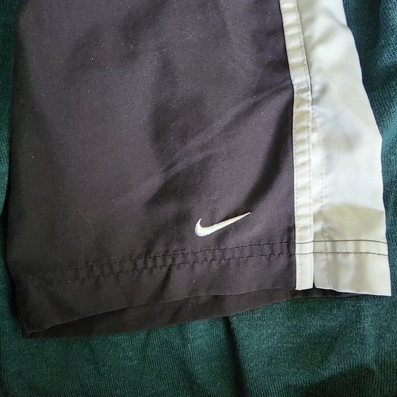 Nike Black White Cropped Pants Women's Small S (4-6) Pockets Inner Drawstring - Picture 4 of 10
